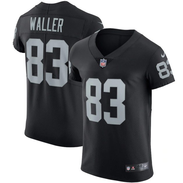 mens nike darren waller black las vegas raiders vapor elite jersey